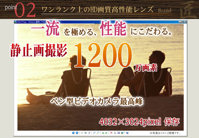 【小型カメラ】ペン型マルチカメラ(匠ブランド) HD画質1200万画素 内蔵8GB