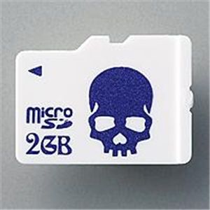 ELECOM microSDカード Loverish(Skull) 2GB MF-NMSSD02GPU パープル